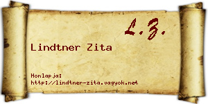 Lindtner Zita névjegykártya